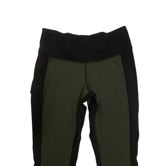 Women L Kuhl Transcendr Leggings Green Black Pants 6322 Softshell Trail Hike Run - Picture 2 of 6